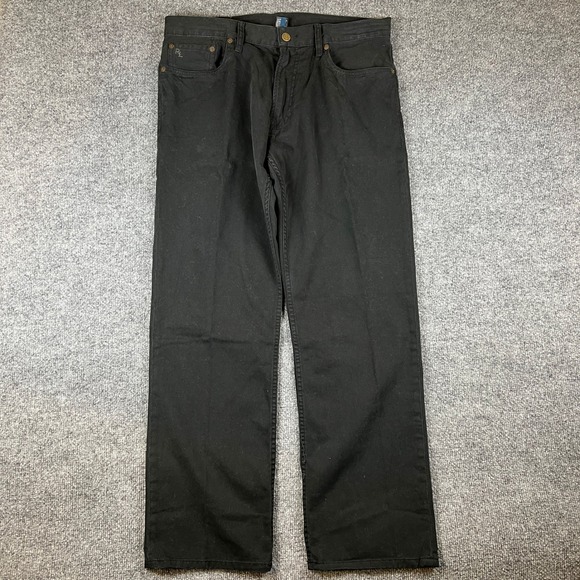 Vintage Polo Ralph Lauren Pants Mens 34x30 Black 650 Straight Leg Chino - Picture 1 of 15